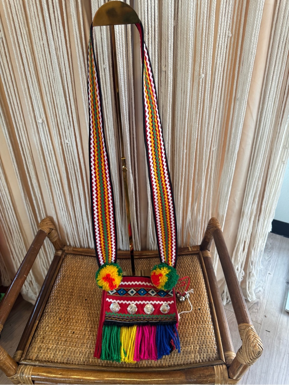 Authentic Amis Taiwanese Indigenous Lover’s Bag Boho Festival Crossbody Purse - Picture 3 of 11